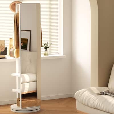 Full-length mirror, rubberwood + mirror, 68.8*19.6in (mirror width: 15.7in) Full-length mirror, easy to dress and tidy