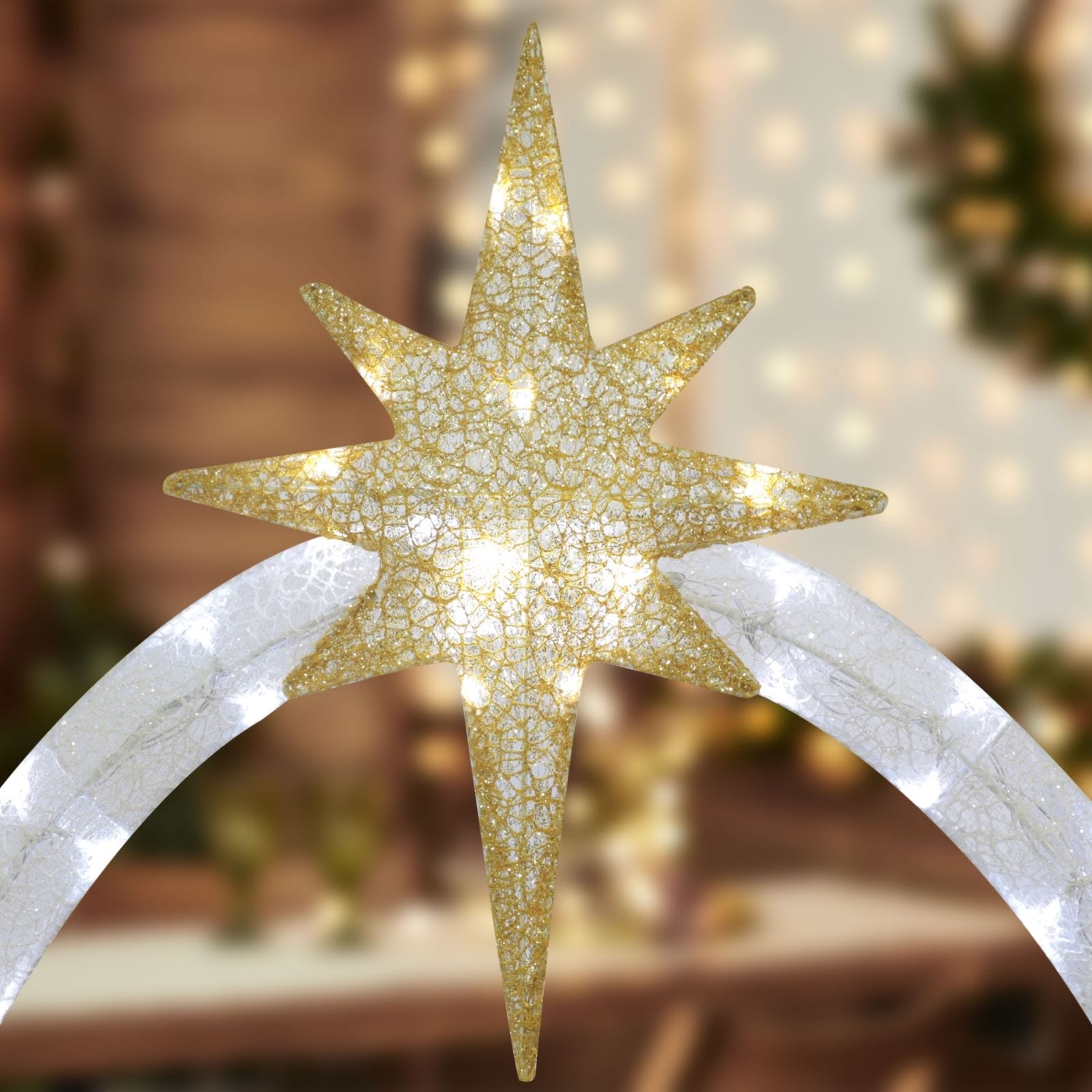 Led nativity star top