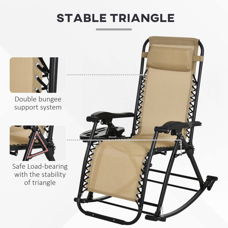 2 Pieces Outdoor Rocking Chairs