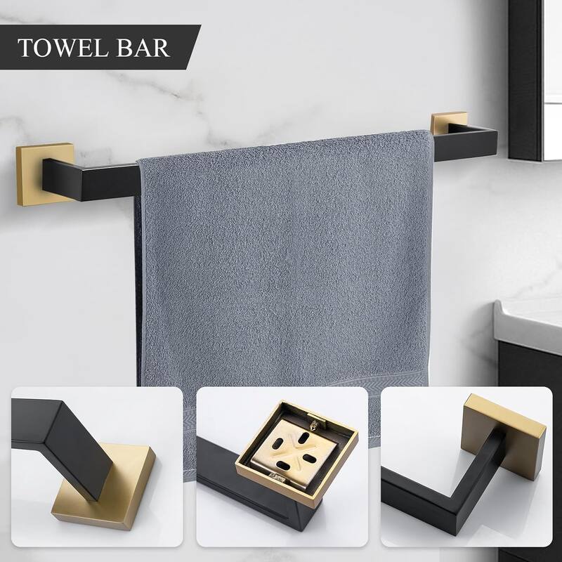 Bathroom Towel Bar Set 5Pieces, SUS304 Stainless Steel Bed Bath