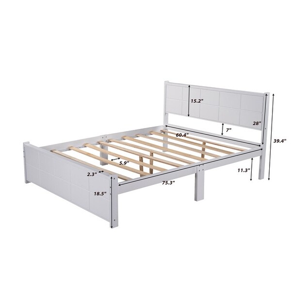 Queen size bed frame store dimensions in feet