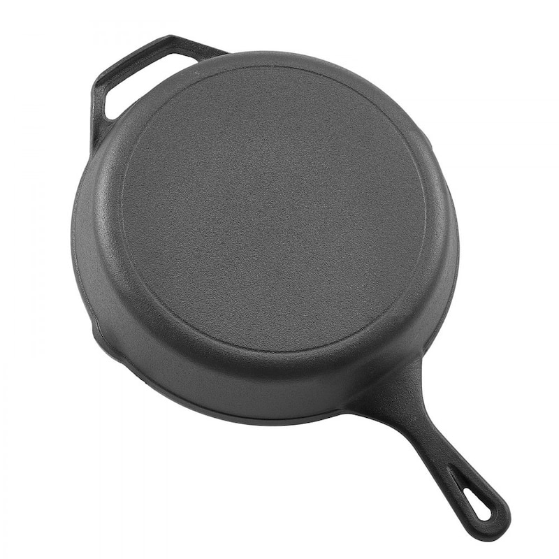 4-Piece Cast Iron Skillet Frying Pan Set with Silicone Handle Covers for Professional Home Cooking