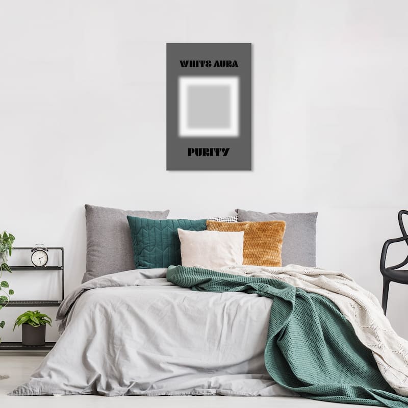 Wynwood Studio Canvas Spiritual and Religious White Aura Purity White and Modern & Contemporary Wall Art Canvas Print - 24 x 16
