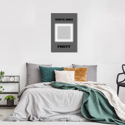 Wynwood Studio Canvas Spiritual and Religious White Aura Purity White and Modern & Contemporary Wall Art Canvas Print
