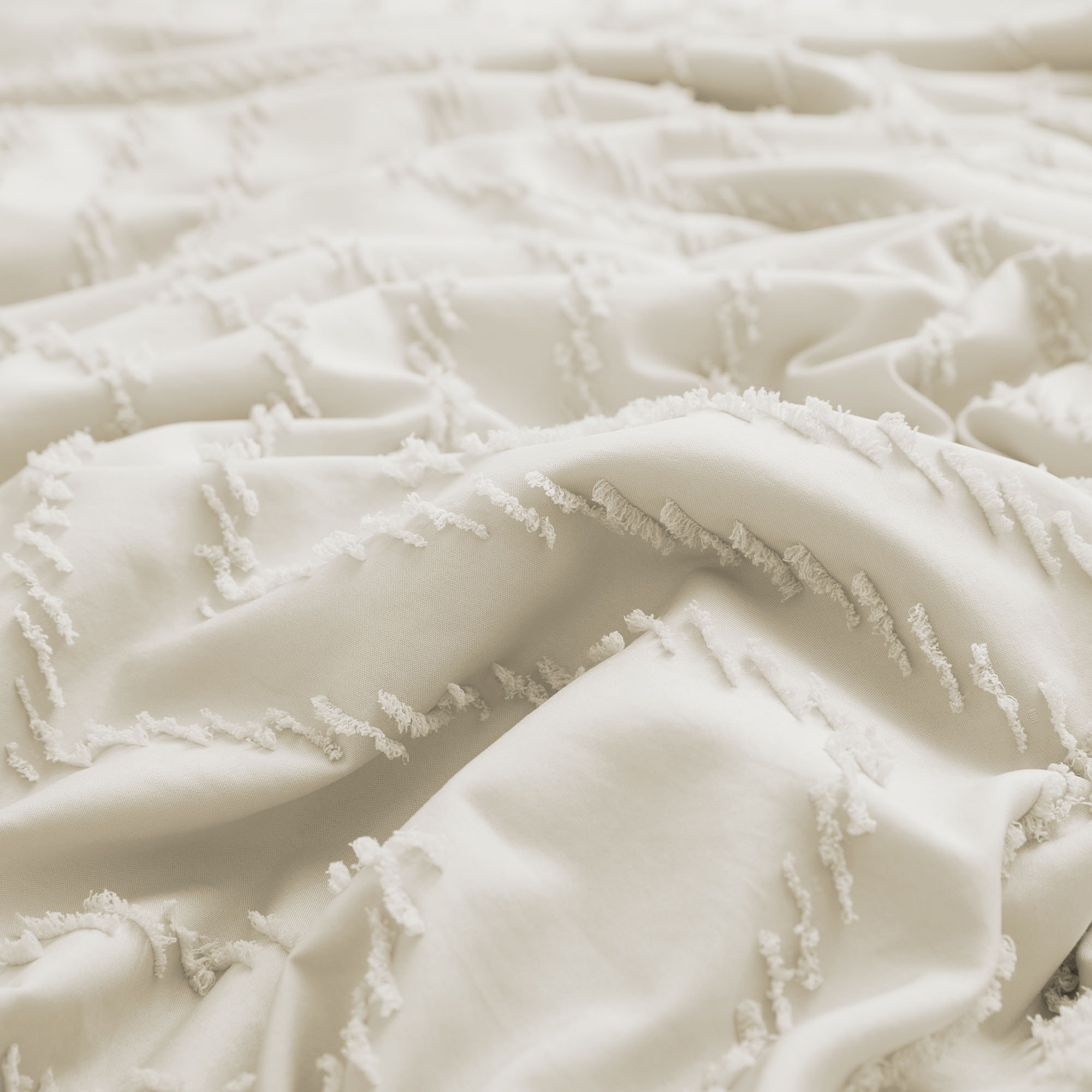 Tufted Clipped Jacquard Geometric Oversized Duvet Cover & - Picture 89 of 127