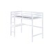 preview thumbnail 41 of 52, Twin Size High Loft Bed with Desk Underneath, Rubberwood Frame, Safety Guardrail and Ladder for Teens, Kids, Dorm or Bedroom