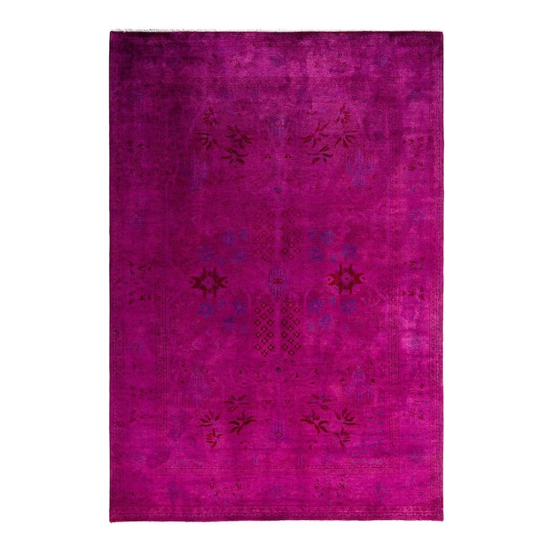 Vibrance One-of-a-Kind Hand-Knotted Area Rug - Pink, 6' 2" x 8' 10" - 6' 2" x 8' 10"