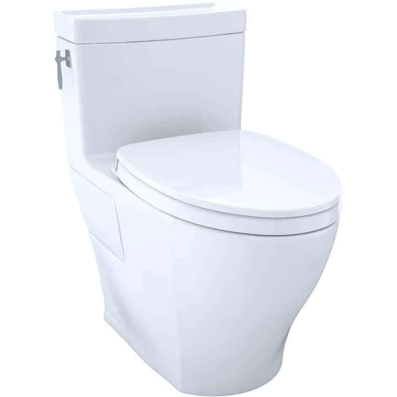 TOTO Aimes 1.28 GPF One-Piece Elongated Toilet with CeFiONtect Ceramic - Cotton