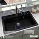 preview thumbnail 17 of 52, Karran Top Mount 33 in. Large Single Bowl Quartz Workstation Kitchen Sink