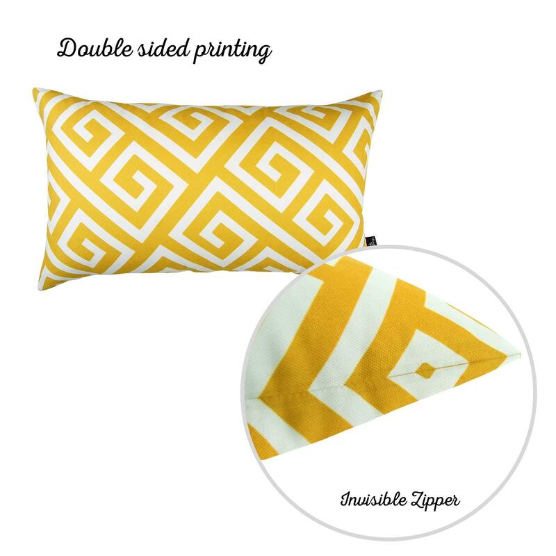 Greek Key Lumbar Throw Pillow Cover