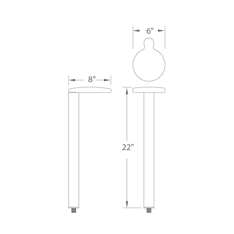 WAC Lighting Eclipse 22" Tall LED Side Mount Path Light - 12 Volt