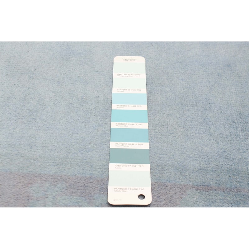 ECARPETGALLERY Hand-knotted Color Transition Sky Blue Wool Rug - 2'7 x 6'3