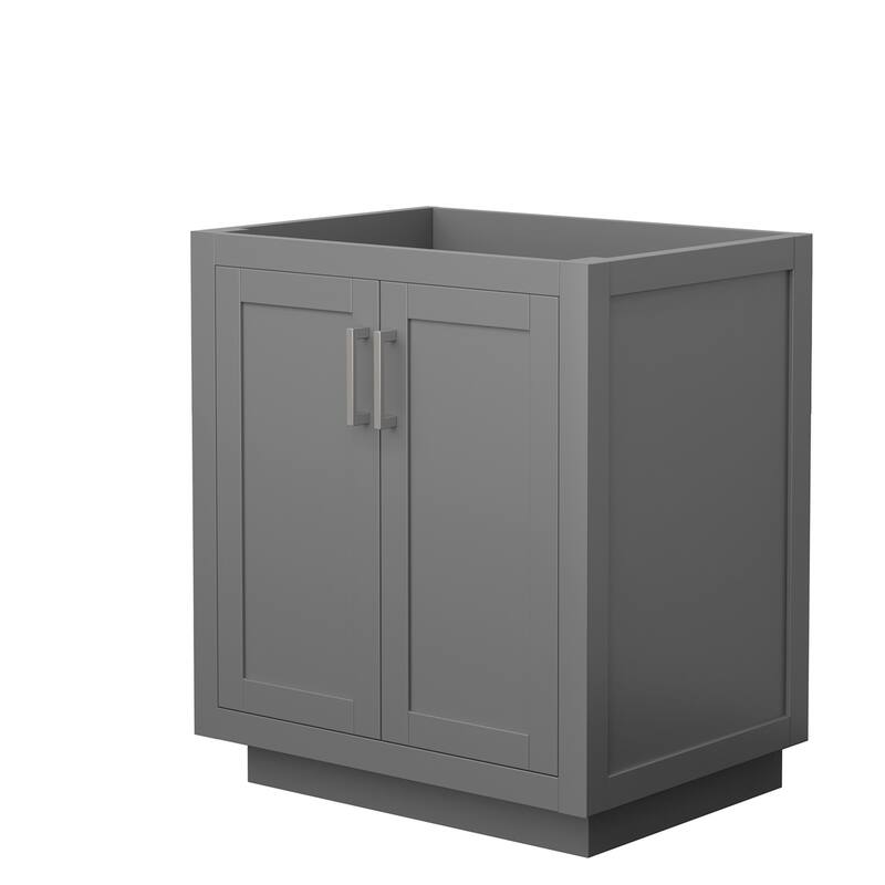 Wyndham Collection WCF2929-30S-CX-MXX Miranda 30" Single Free Standing - Dark Gray / Brushed Nickel Hardware