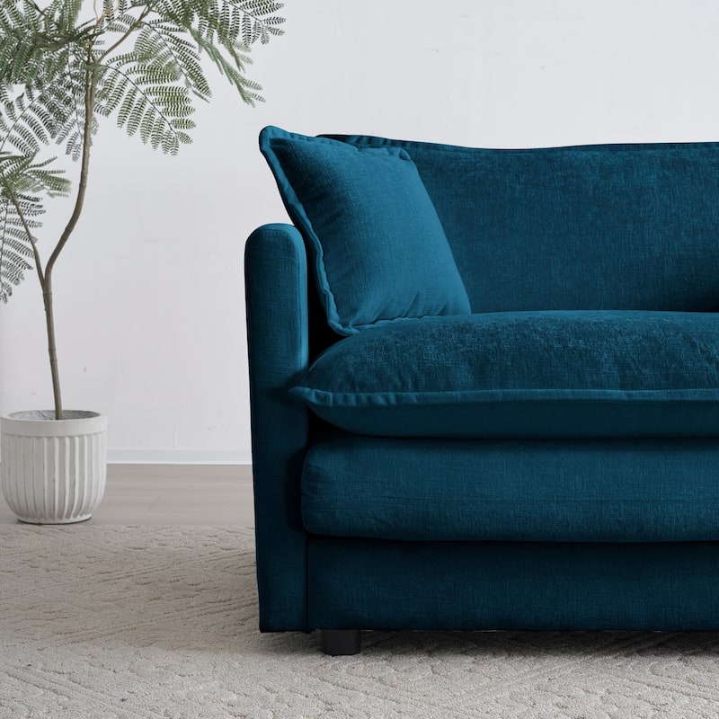 GDFStudio - Elowen Chenille Upholstered Accent Chair with Ottoman Set