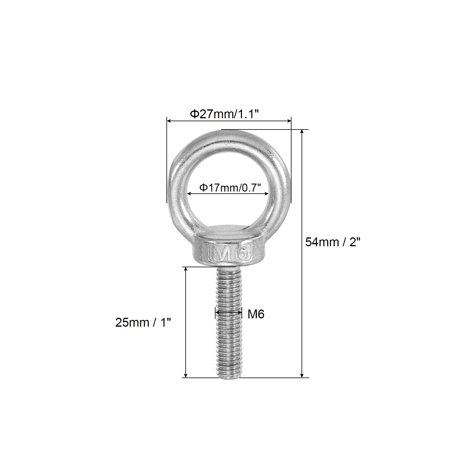 Lifting Shoulder Eye Bolts, 304 Stainless Steel Thread Screw