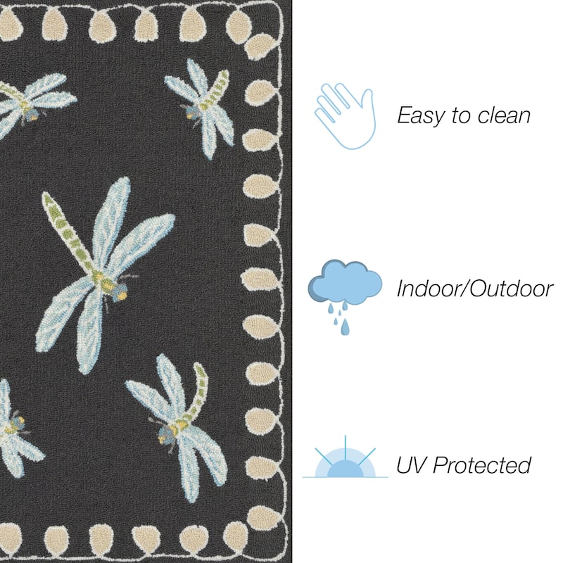 Liora Manne Frontporch Dragonfly Indoor/Outdoor Rug