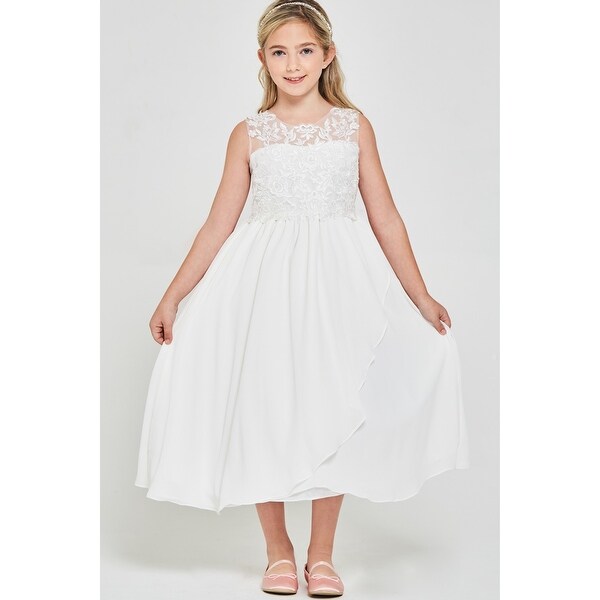 junior white lace dress