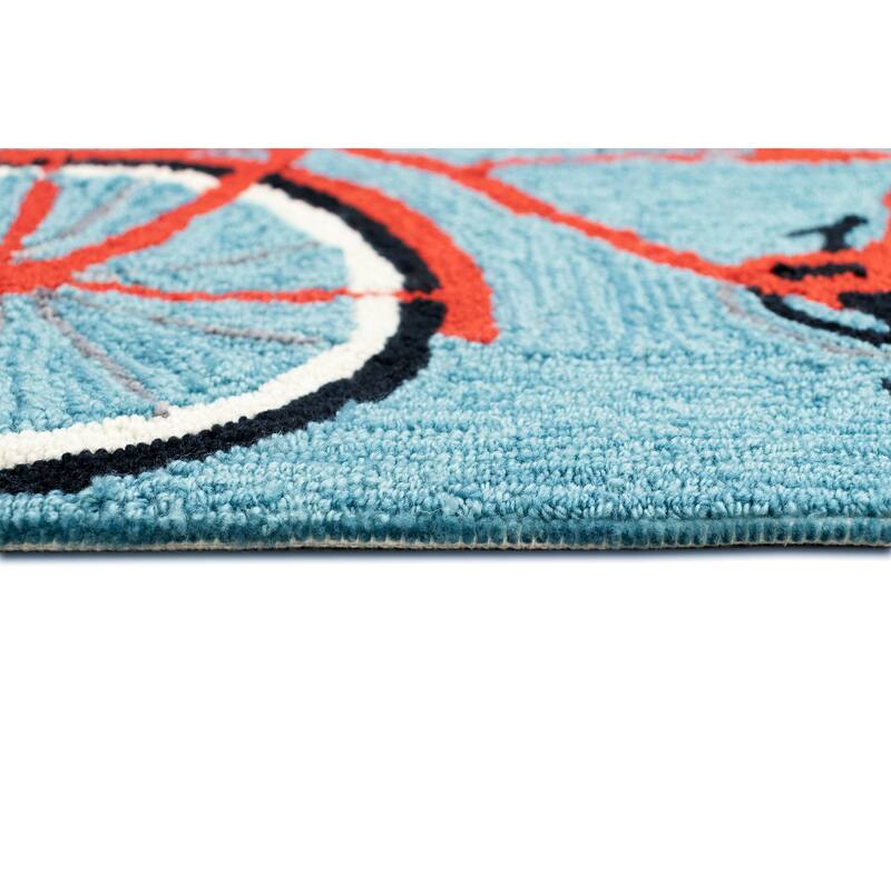 Liora Manne Frontporch Bike Ride Indoor/Outdoor Rug - 2'6" x 4'