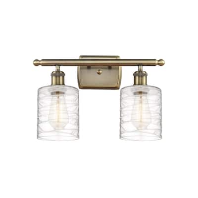 Innovations Lighting Ballston Cobbleskill 2 Light 16" Bath Vanity Light