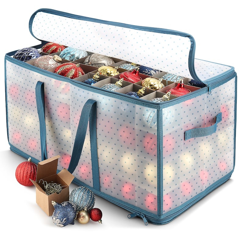 Hearth & Harbor Christmas Ornament Storage Box - 12" x 12" x 24"