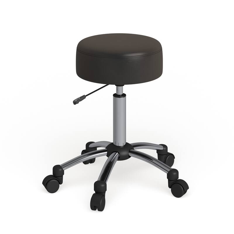 Backless Adjustable Multi-Purpose Ergonomic Stool With Chrome Base