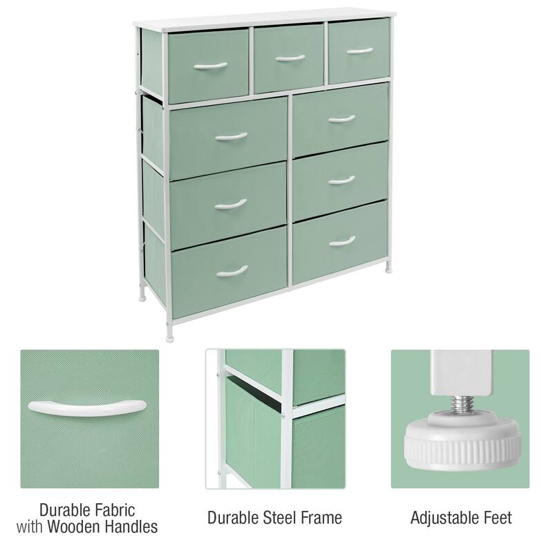 Modern Color Print 9-cubby Storage Tower