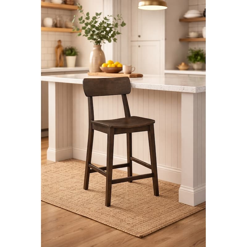 Rustic 24-inch Torino Wood Counter Stool