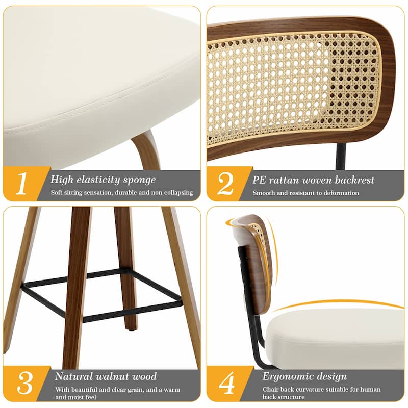 26"/29" Swivel Bar Stools/ Counter Stools with Bentwood Legs
