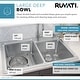 preview thumbnail 3 of 8, Ruvati 33 x 22 inch Drop-in Topmount Kitchen Sink 16 Gauge Stainless Steel 60/40 Double Bowl - RVM5166 - 8' x 11'