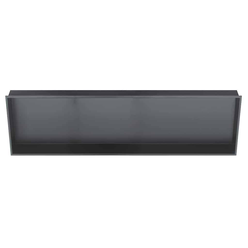 12-in x 36-in Ultra-thin Frame Recessed Stainless Steel Shower Niche Gun Metal Black