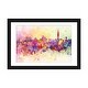 preview thumbnail 1 of 18, iCanvas "Taipei Skyline In Watercolor Background" by Paul Rommer Black - 24x32x1