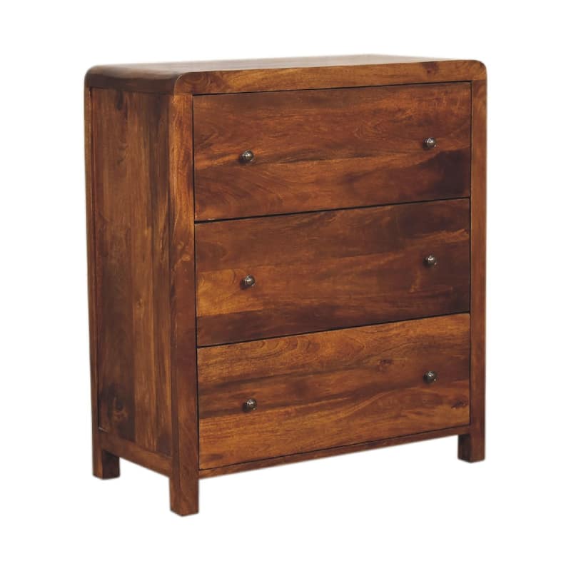 Artisan Furniture Solid Wood Aspen Chest, Brown, 3 Drawers - N/A