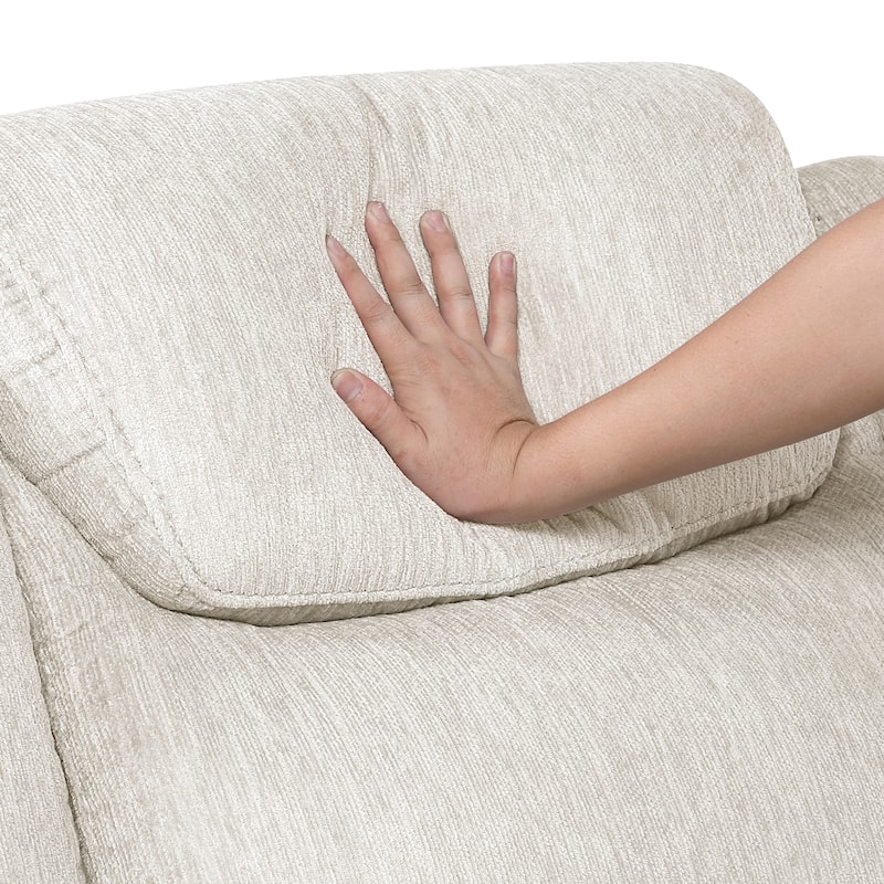 Nadalia 40" Chenille and Microfiber Manual Recliner - Tab Pull Motion