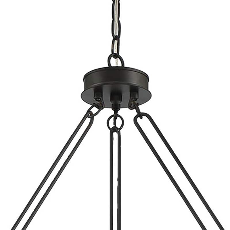 Update 12-light 40In Modern Farmhouse Wagon Wheel Chandelier - N/A