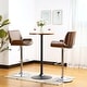 preview thumbnail 8 of 31, Glitzhome 39.5"H Modern Bistro Walnut Top Round Pub Bar Table