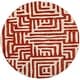 preview thumbnail 7 of 50, SAFAVIEH Amsterdam Selma Modern Rug 5'1" Round - Ivory/Terracotta - Round