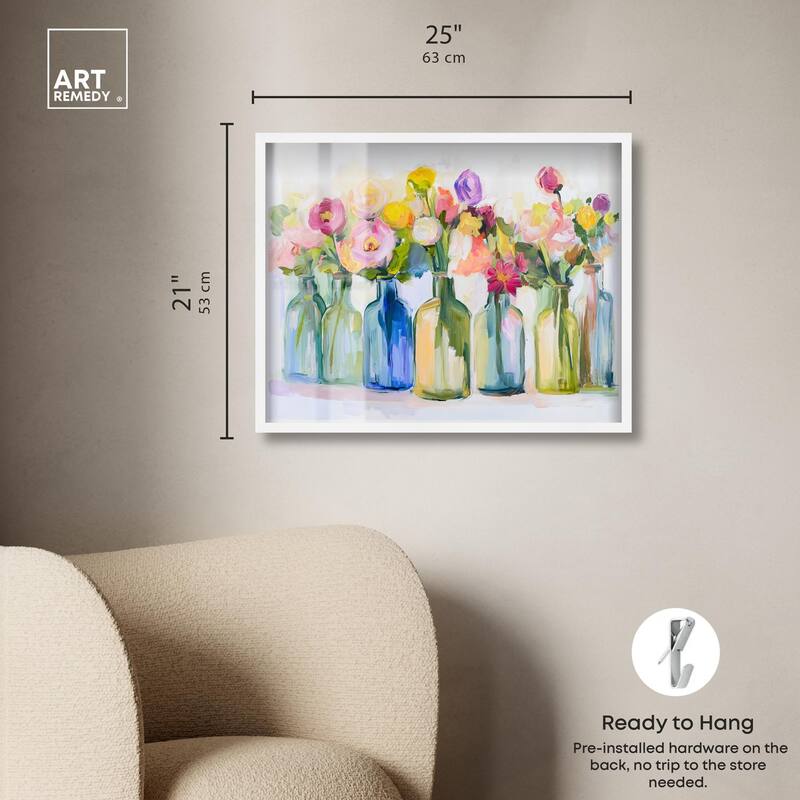 Bottles and Blooms Shadowbox by Art Remedy