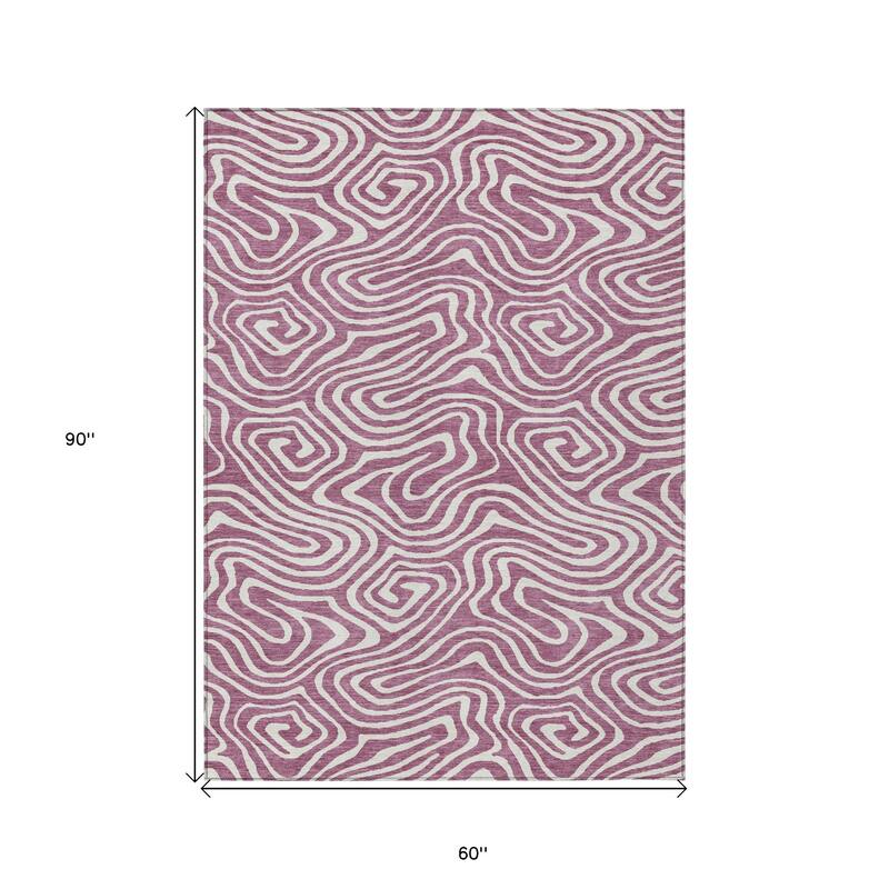 HomeRoots Abstract Transitional Rectangle Outdoor Rug