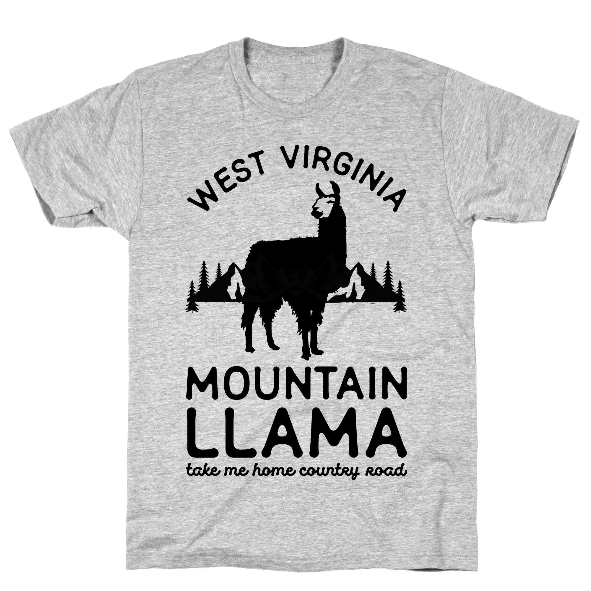 Shop Lookhuman Mountain Llama Take Me Home Athletic Gray Men S