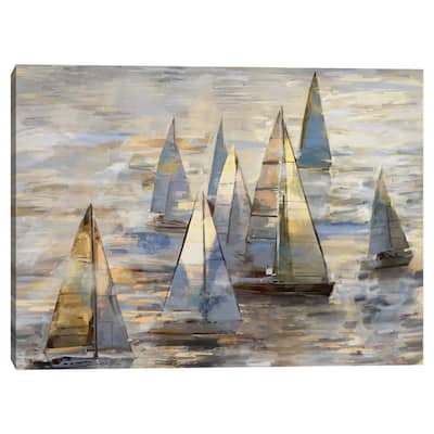 Sailing at Dusk Light by Studio Arts Canvas Art Print