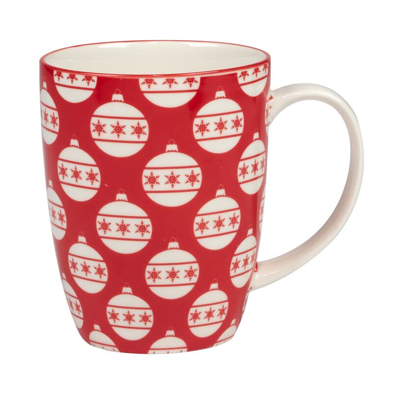 Certified International Peppermint Candy 14 oz. Mugs, Set of 6 Assorted Designs