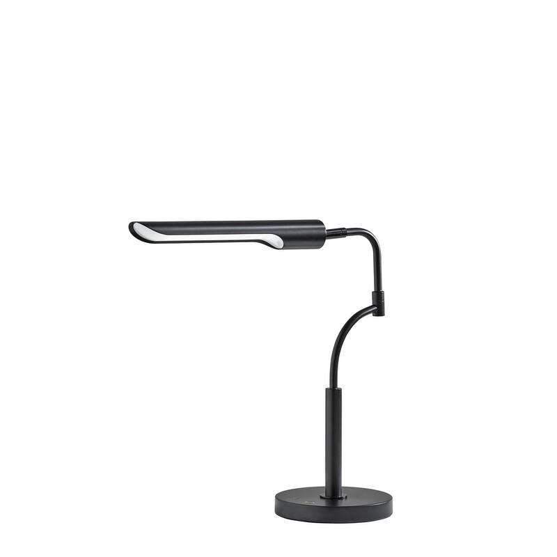 Zane LED Desk Lamp w. Smart Switch- Black - Black