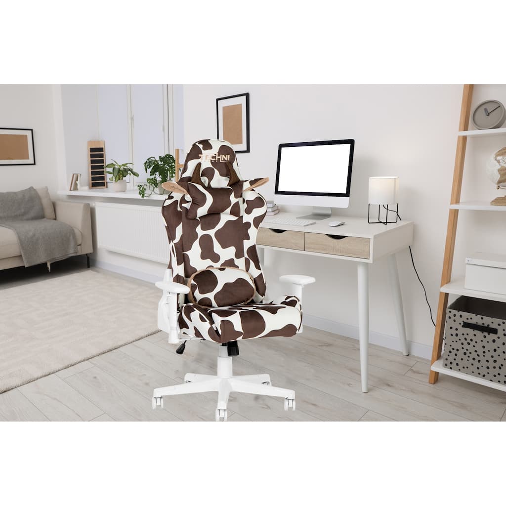 Fun Brown COW Series Gaming Chair