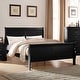preview thumbnail 1 of 2, Elegant Modern Style Queen Size Sleigh Bed, Black