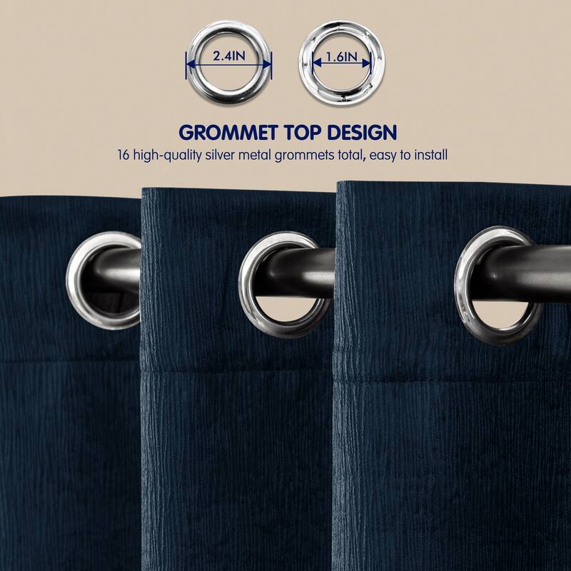 Subrtex Blackout Curtain Solid Thermal Window Drapes Panel Pair