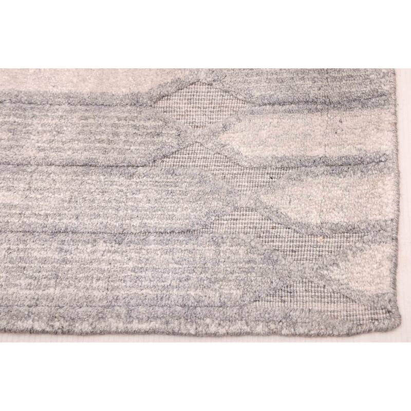 ECARPETGALLERY Hand Loomed Elysian Grey Silk Rug - 8'0 x 11'1
