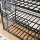 preview thumbnail 8 of 11, Twin Size Metal Platform Frame, Two Attached Ladders, Easy Access Guard-Rail, for Kids, Bedroom