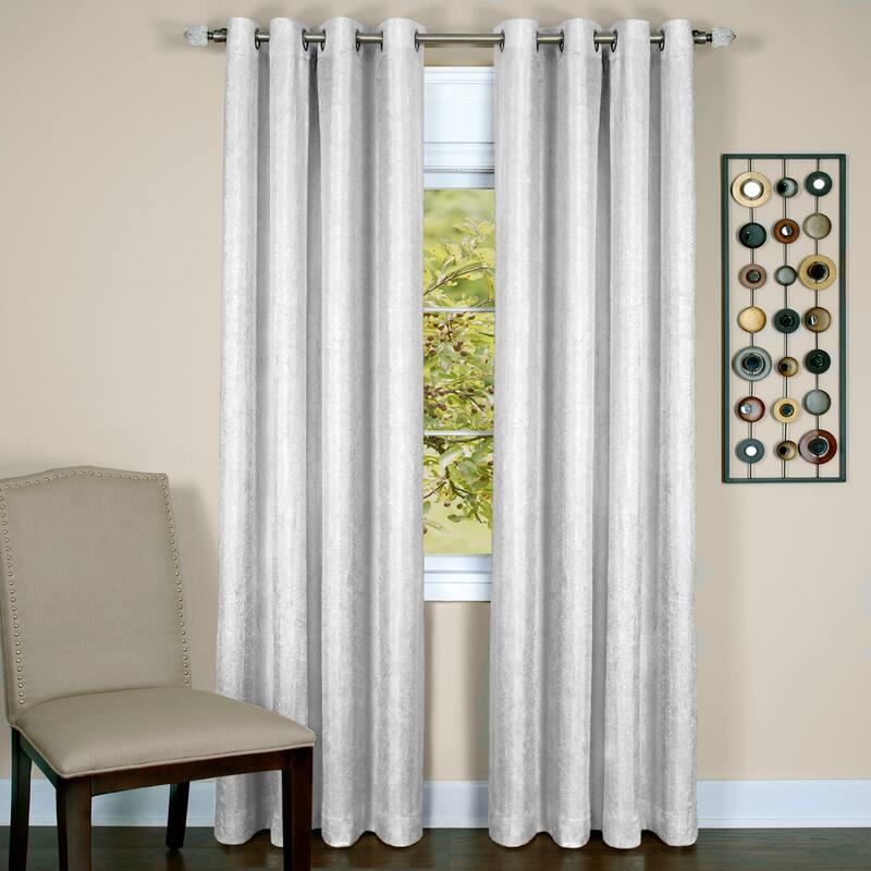 Copper Grove Sam Houston Taylor 8 Grommet Lined Window Curtain Panel - White - 84 Inches