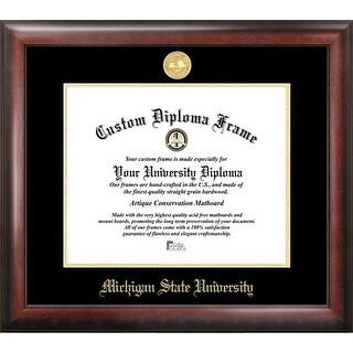 thumbnail interactive-video image 1 of Governors State University Diploma Frame-Cherry Lacquer-w/Seal-Black On Gold Mat – Official Diploma Frames 1 of 11