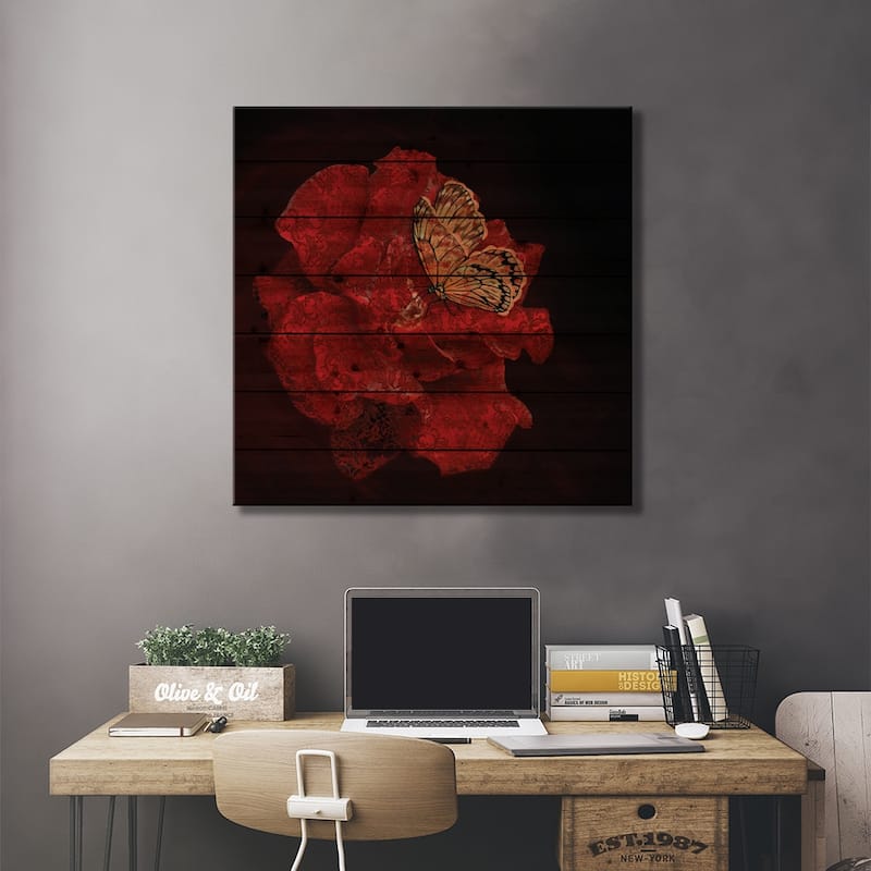 Lace Print On Wood by Babette Van den Berg - Multi-Color
